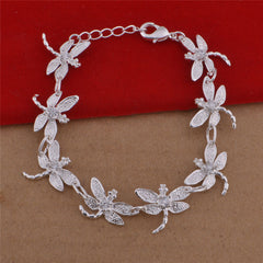 925 Silver Plated Dragonfly Ring and Jewelry Set