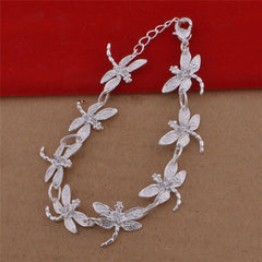 925 Silver Plated Dragonfly Ring and Jewelry Set