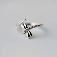 Silver Ring Dragonfly Ring Female Forest Sweet Diamond Ring